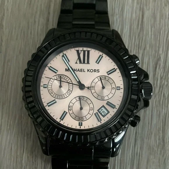 Michael Kors Black Everest Chronograph Watch - Picture 5 of 5